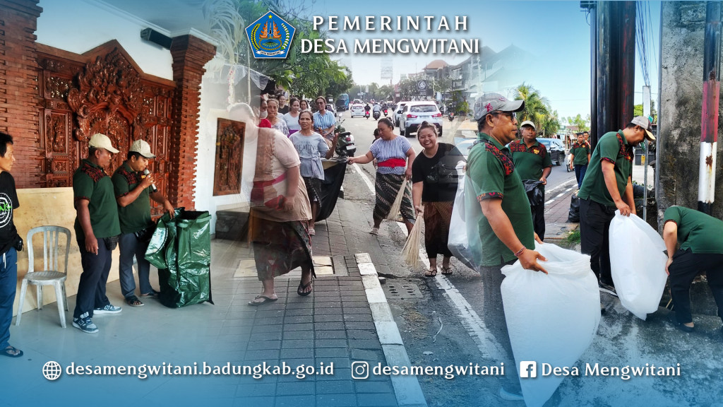 GOTONG ROYONG SEKALIGUS EDUKASI BAG KOMPOSTER LPM DESA MENGWITANI DI BR MENAK BERINGKIT, MENGWITANI