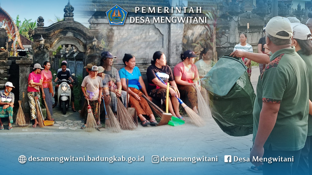GOTONG ROYONG SEKALIGUS EDUKASI BAG KOMPOSTER LPM DESA MENGWITANI DI BR PENGADANGAN BERINGKIT, MENGWITANI