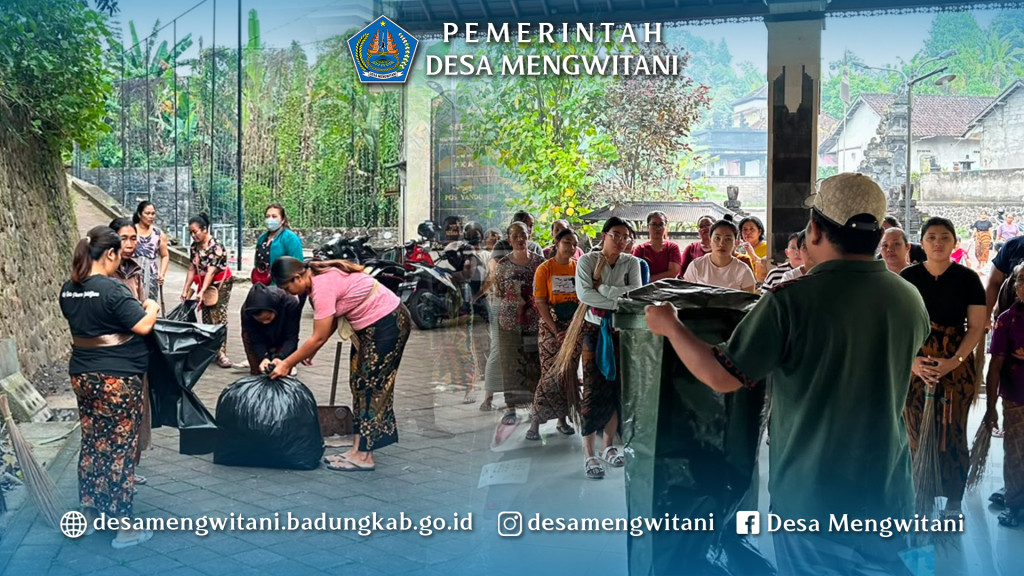 GOTONG ROYONG SEKALIGUS EDUKASI BAG KOMPOSTER LPM DESA MENGWITANI DI BR SELAT BERINGKIT, MENGWITANI