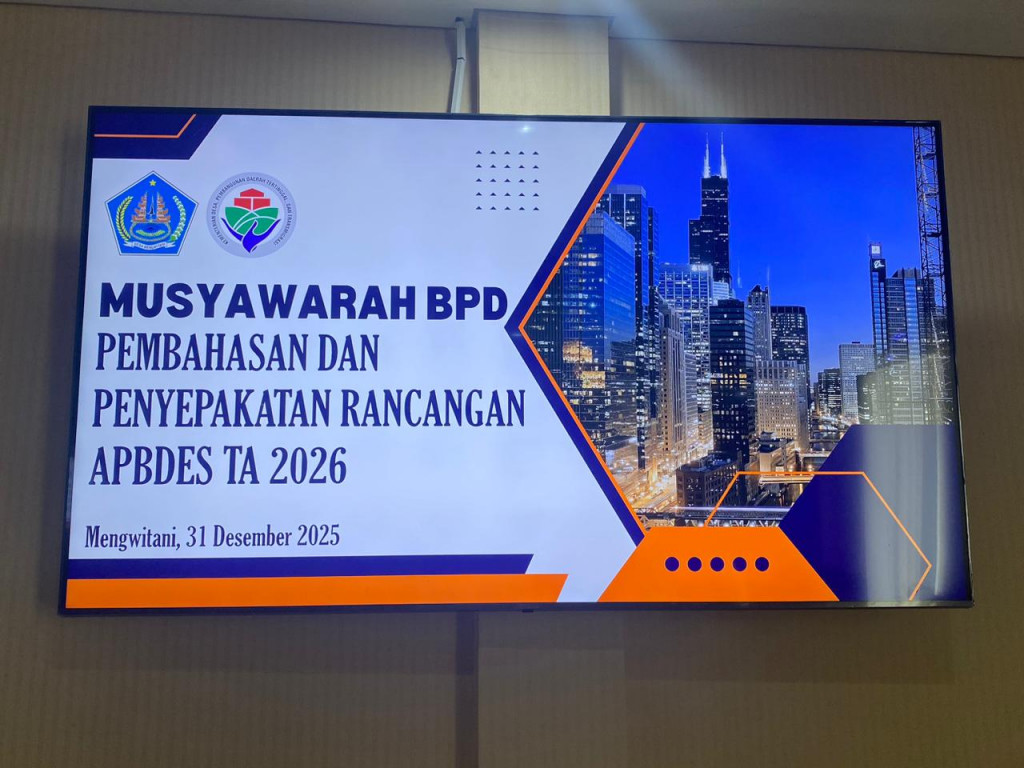 MUSYAWARAH BPD PEMBAHASAN PENYEPAKATAN RANCANGAN APBDES TAHUN ANGGARAN 2026