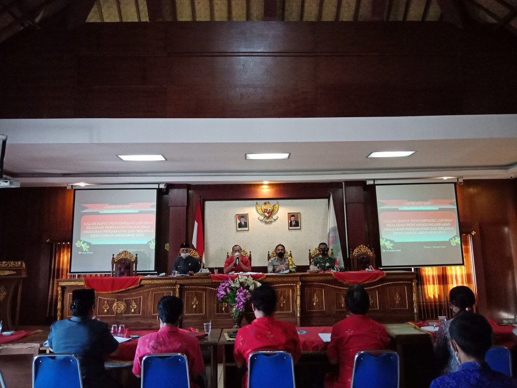 Rapat Pertanggungjawaban Realisasi Pelaksanaan APBDes Tahun 2021