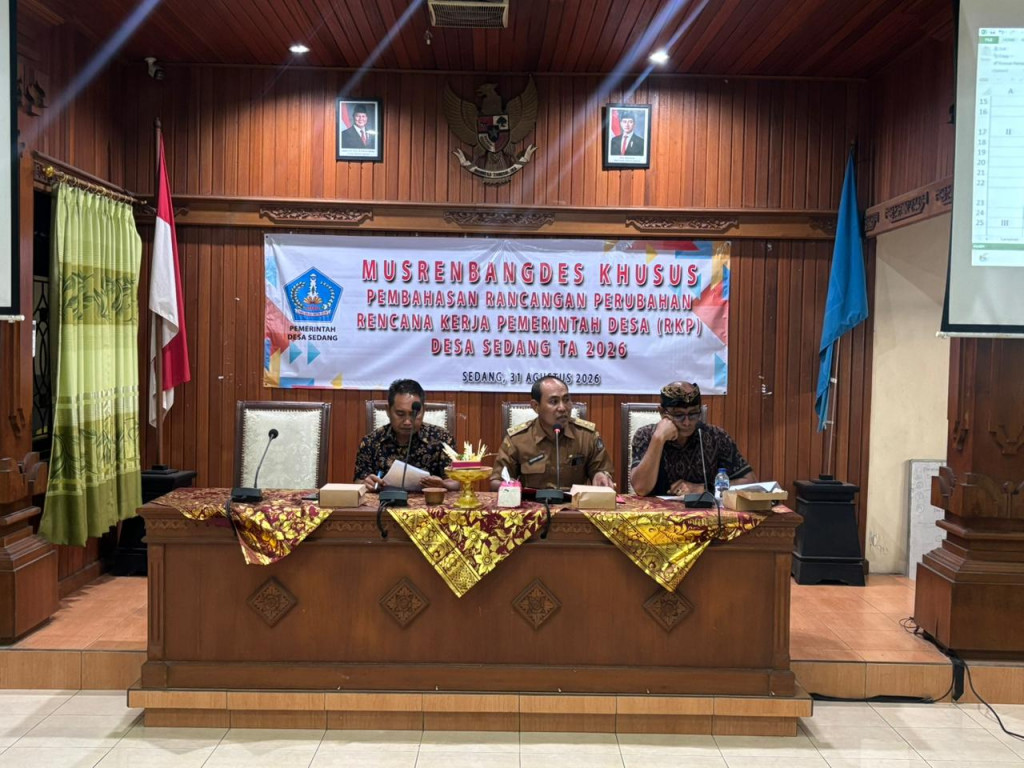 Pemerintah Desa Sedang Gelar Musrenbangdes Khusus Bahas Perubahan RKP Desa TA 2026