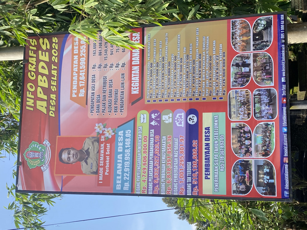 Pemasangan Baliho APBDes Tahun anggaran 2025