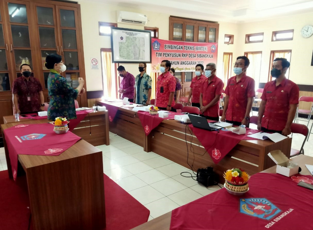 Bimbingan Teknis Tim Penyusunan Rencana Kerja Pemerintah Desa (RKP Desa) Sibang Kaja Tahun Anggaran 2022