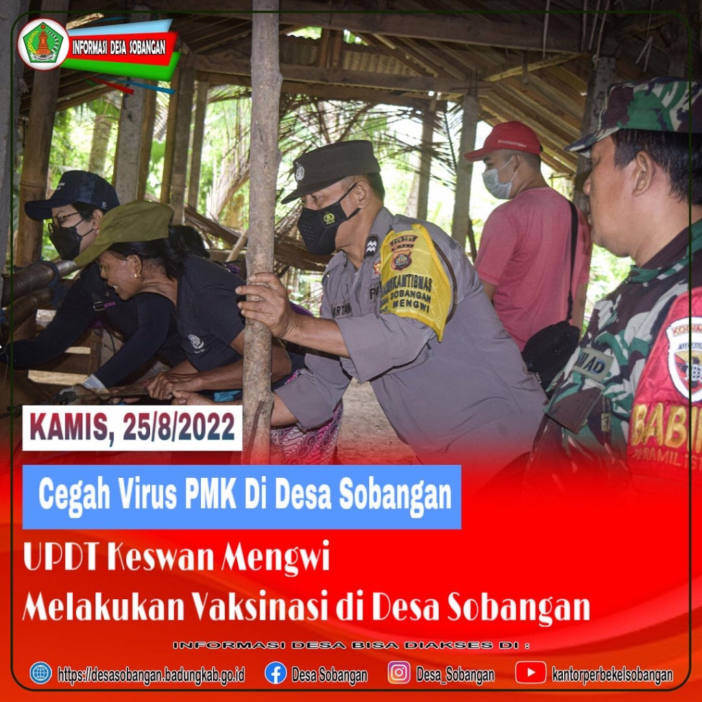 Cegah Virus PMK Di Desa Sobangan