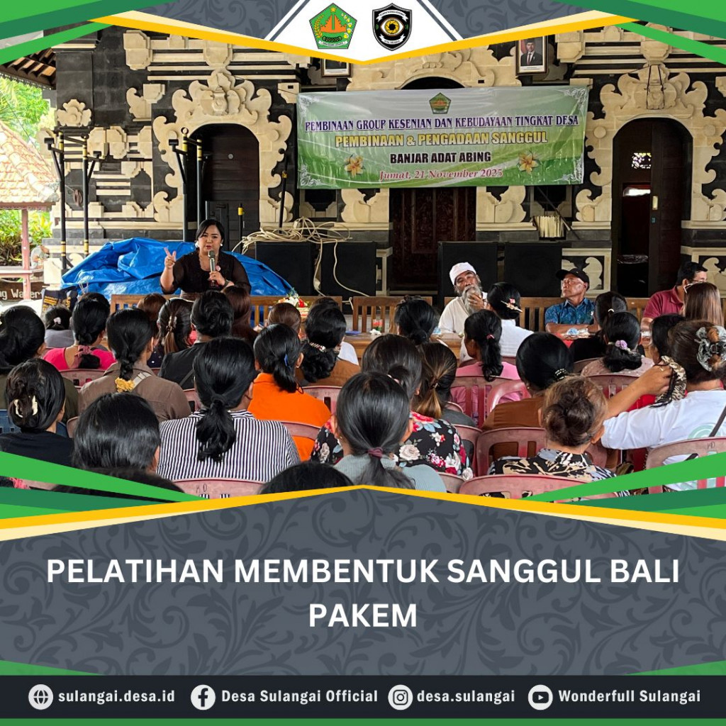 PELATIHAN MEMBENTUK SANGGUL BALI PAKEM
