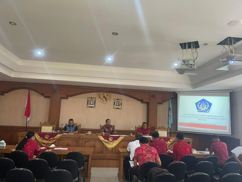 Pra Musrenbang Desa Terkait Rancangan RPJM Tahun 2022-2028