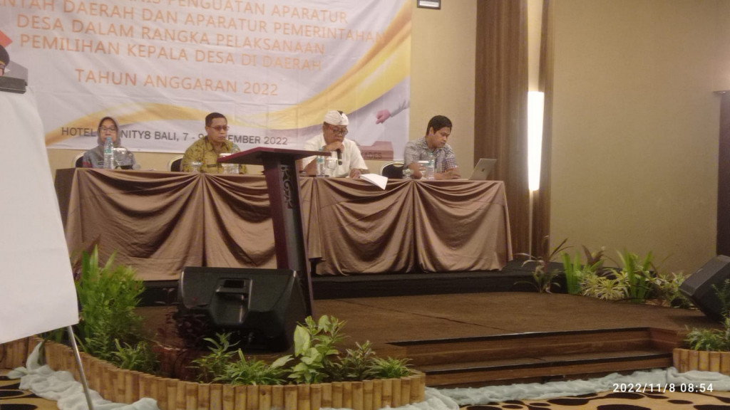 Bimbingan Teknis Penguatan Aparatur Pemerintah Daerah dan Aparatur Pemerintah Desa