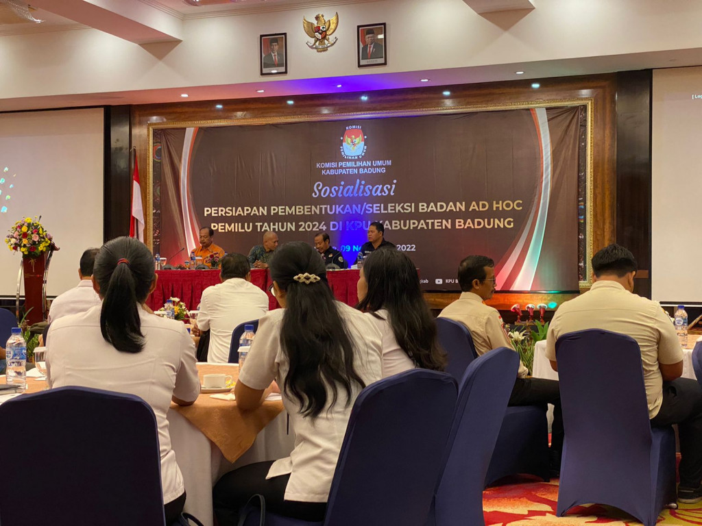 Sosialisasi Persiapan Pembentukan / Seleksi Badan Ad Hoc Pemilu Tahun 2024 pada KPU Kabupaten Badung