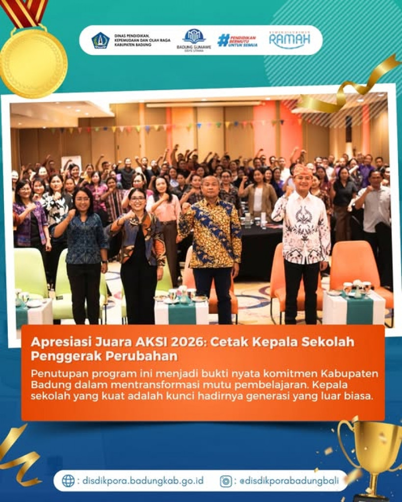 Apresiasi Juara AKSI 2026, Teguhkan Peran Kepala Sekolah sebagai Penggerak Transformasi Mutu Pembelajaran