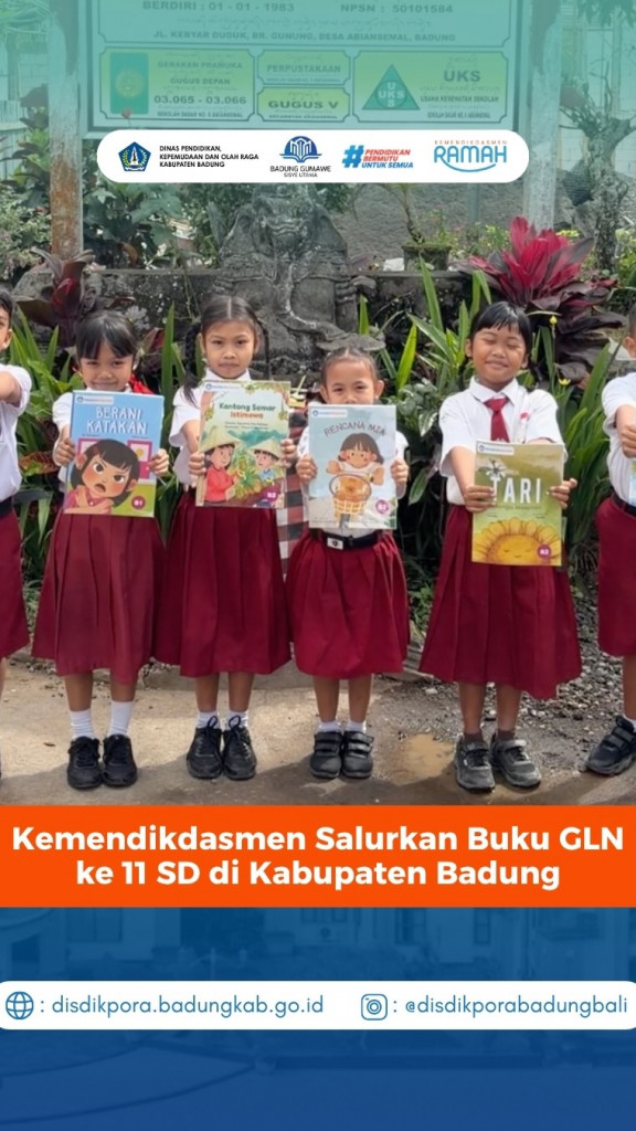 Kemendikdasmen Salurkan Buku GLN ke 11 SD di Kabupaten Badung, Perkuat Budaya Literasi Siswa