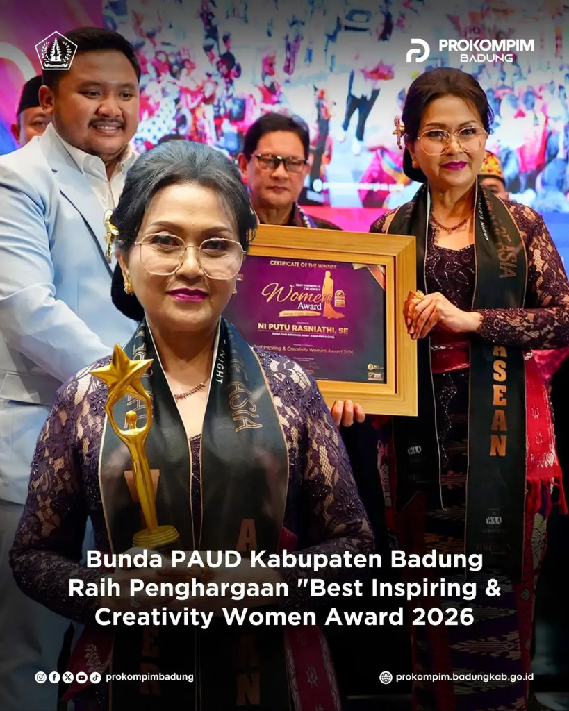 Bunda PAUD Kabupaten Badung Raih Penghargaan Nasional Best Inspiring & Creativity Women Award 2026