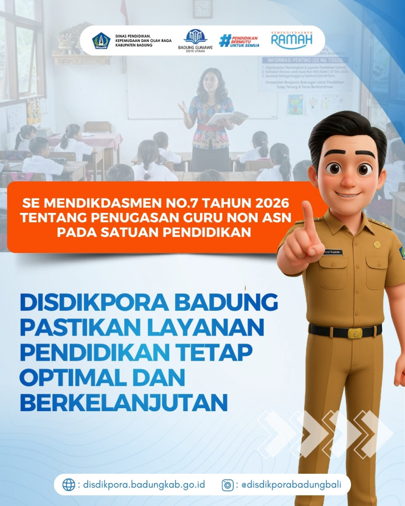 Disdikpora Badung Pastikan Layanan Pendidikan Tetap Optimal dan Berkelanjutan