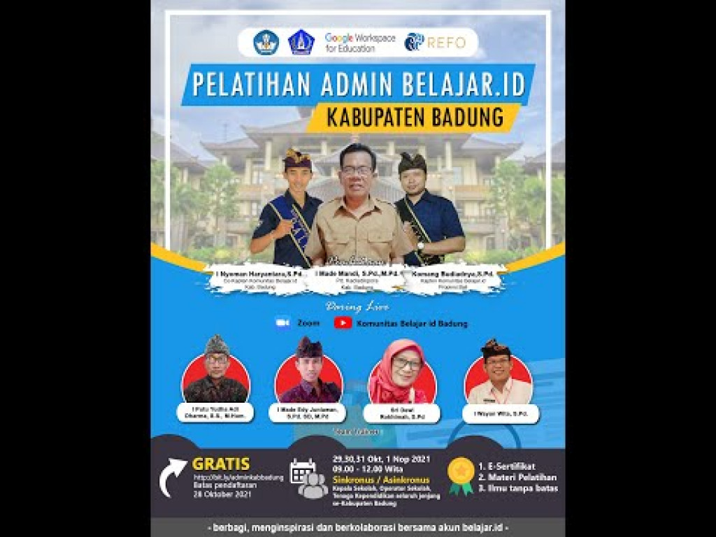Pelatihan Admin belajar.id Kabupaten Badung