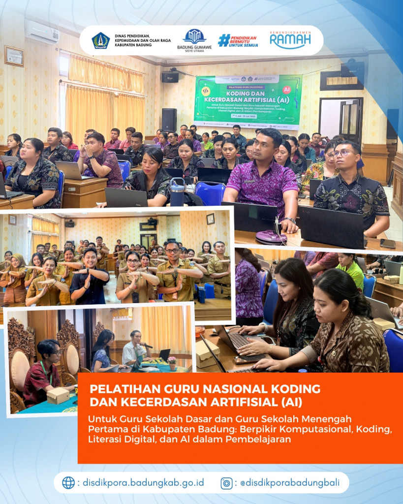 Disdikpora Badung Perluas Pelatihan Koding dan AI ke 57 Sekolah, Perkuat Ekosistem Pendidikan Digital