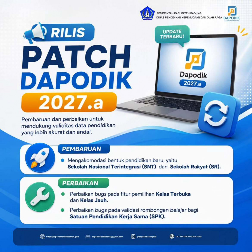 Rilis Patch Dapodik 2027.a, Hadirkan Pembaruan dan Perbaikan Pengelolaan Data Pendidikan