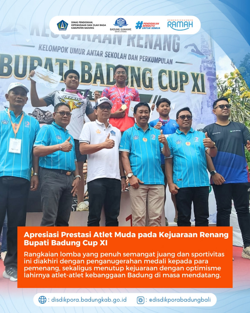 Kejuaraan Renang Bupati Badung Cup XI 2026: Apresiasi Prestasi Atlet Muda, Cetak Bibit Unggul Badung