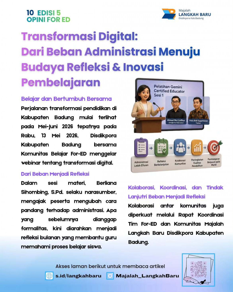 Transformasi Digital Dorong Budaya Refleksi dan Inovasi Pembelajaran di Kabupaten Badung