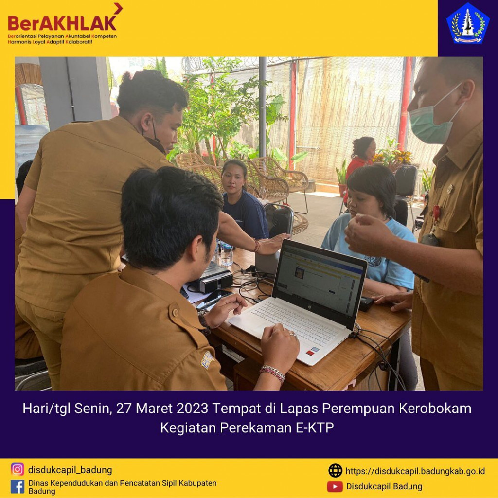 Kegiatan Perekaman E-KTP di Lapas Perempuan Kerobokan