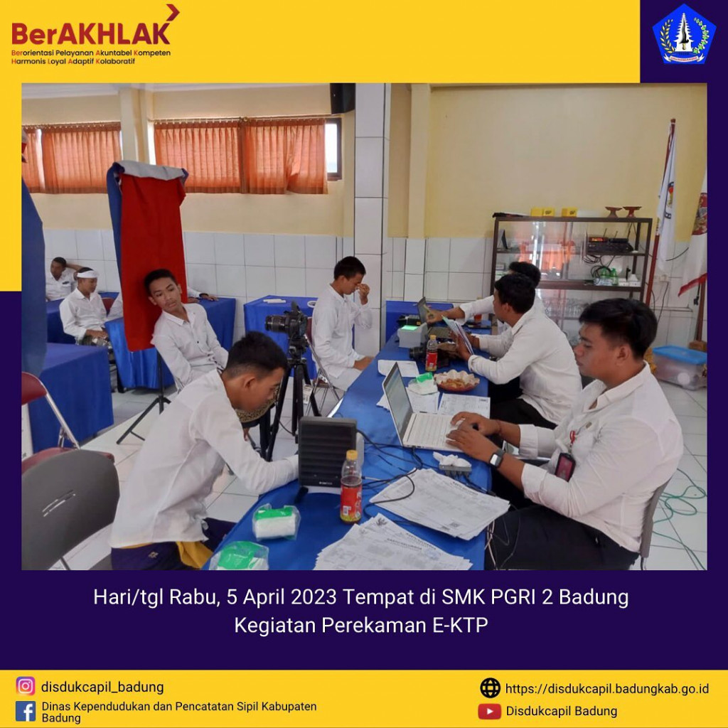 Kegiatan Perekaman E-KTP di SMK PGRI 2 Badung
