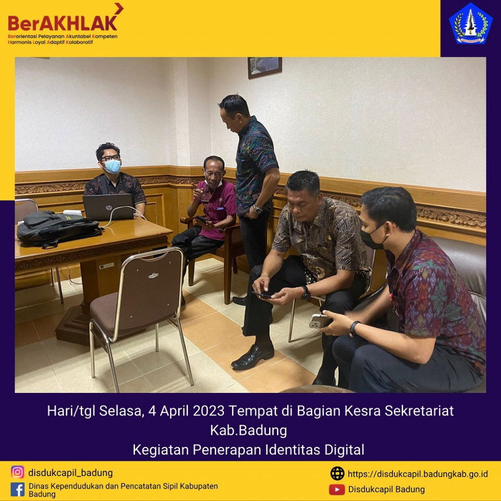 Kegiatan Penerapan Identitas Digital di Bagian Kesra Sekretariat Kab.Badung