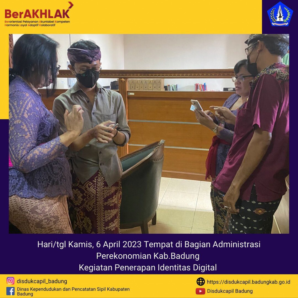 Kegiatan Penerapan Identitas Digital di Bagian Administrasi Perekonomian Kab.Badung