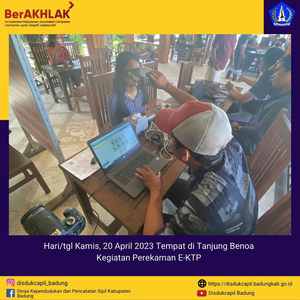 Kegiatan Perekaman E-KTP di Tanjung Benoa