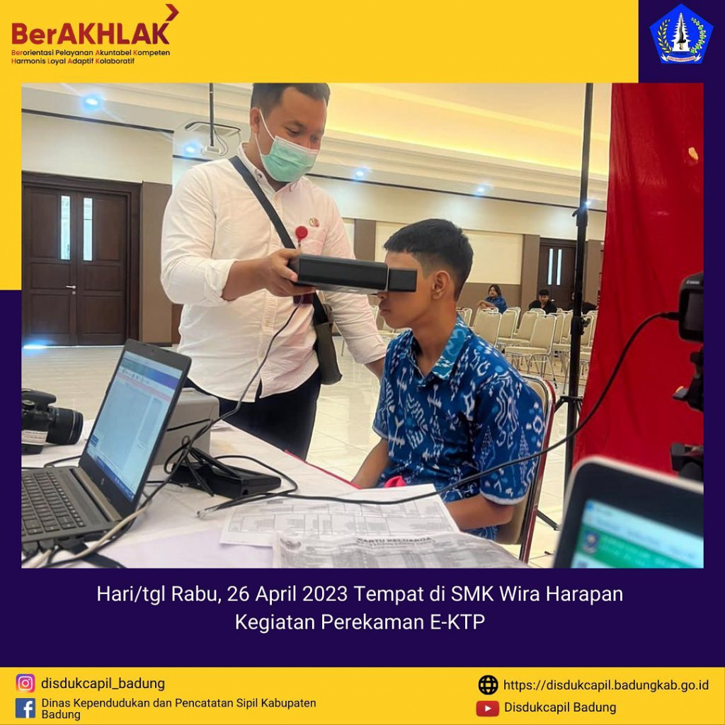 Kegiatan Perekaman E-KTP di SMK Wira Harapan