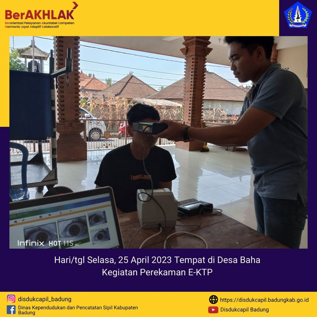 Kegiatan Perekaman E-KTP di Desa Baha