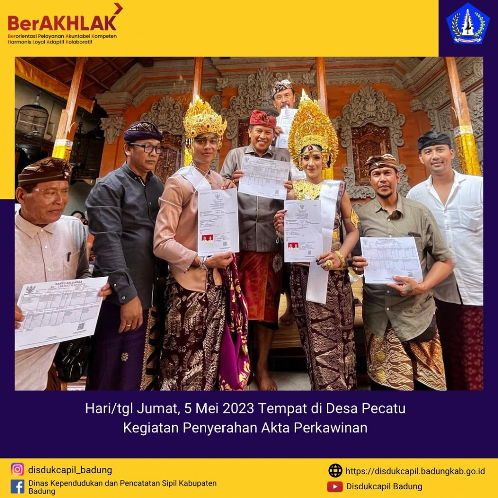 Kegiatan Penyerahan Aka Perkawinan di Desa Pecatu