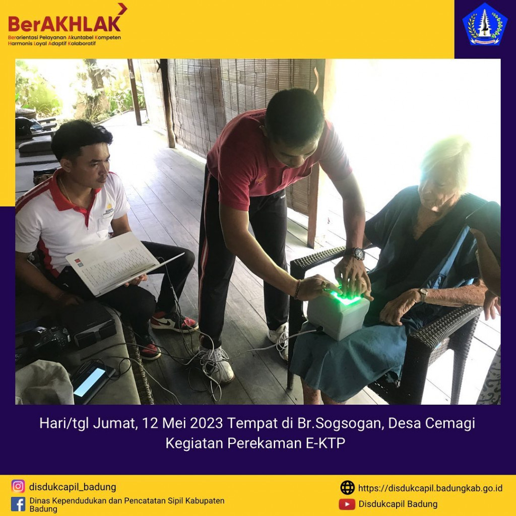 Kegiatan Perekaman E-KTP di Br.Sogsogan, Desa Cemagi