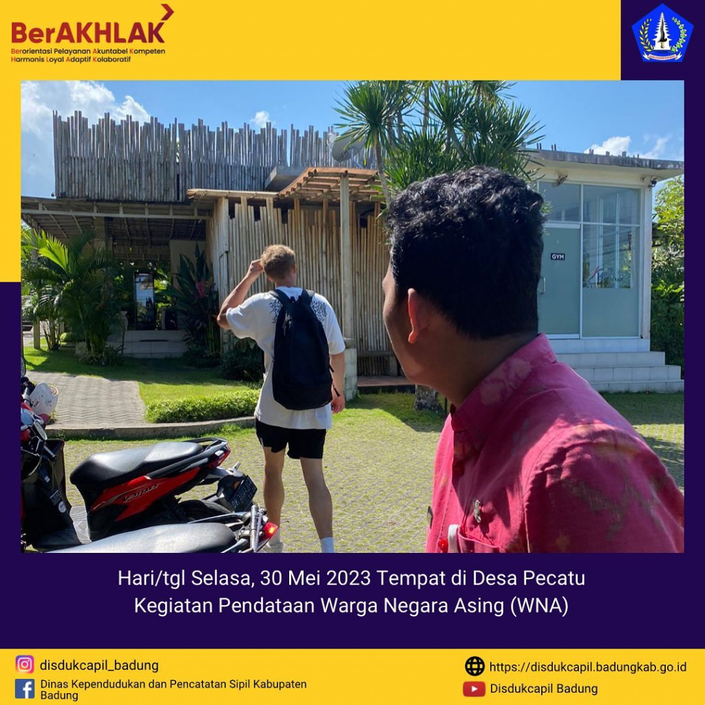 Tim Go Laying Adminduk Melaksanakan Pendataan Warga Negara Asing di Desa Pecatu