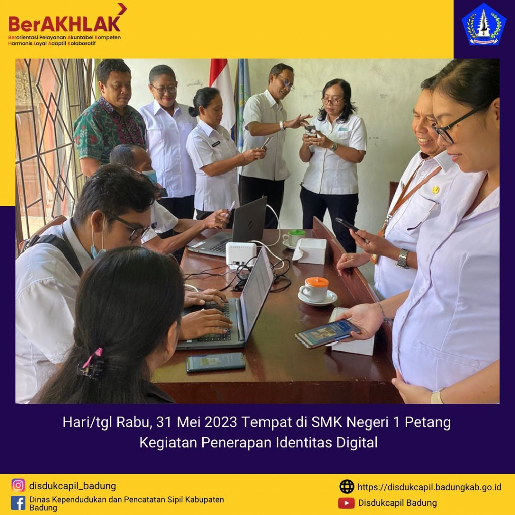 Kegiatan Penerapan Identitas Digital di SMK Negeri 1 Petang