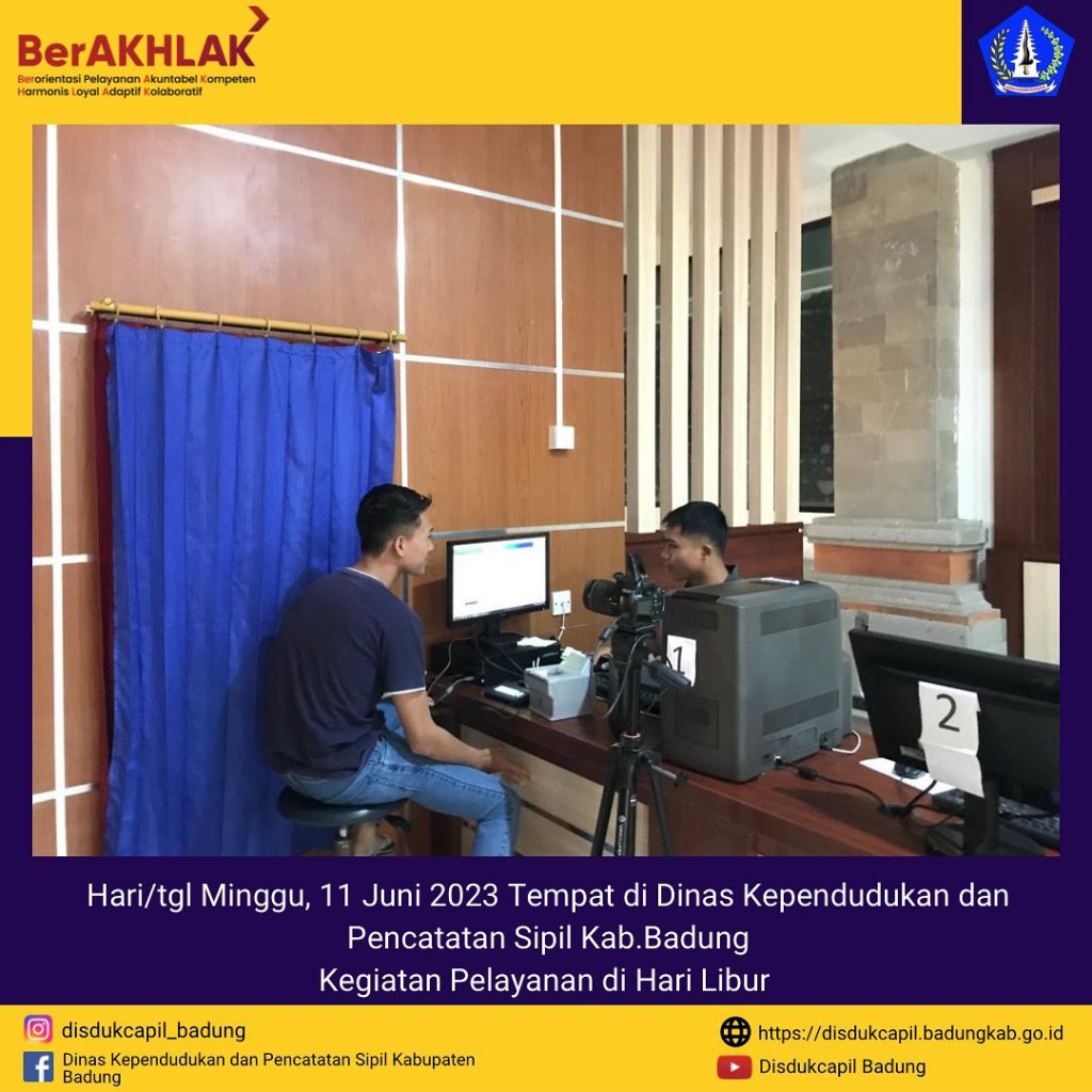 Kegiatan Pelayanan di Hari Libur pada Disdukcapil Badung