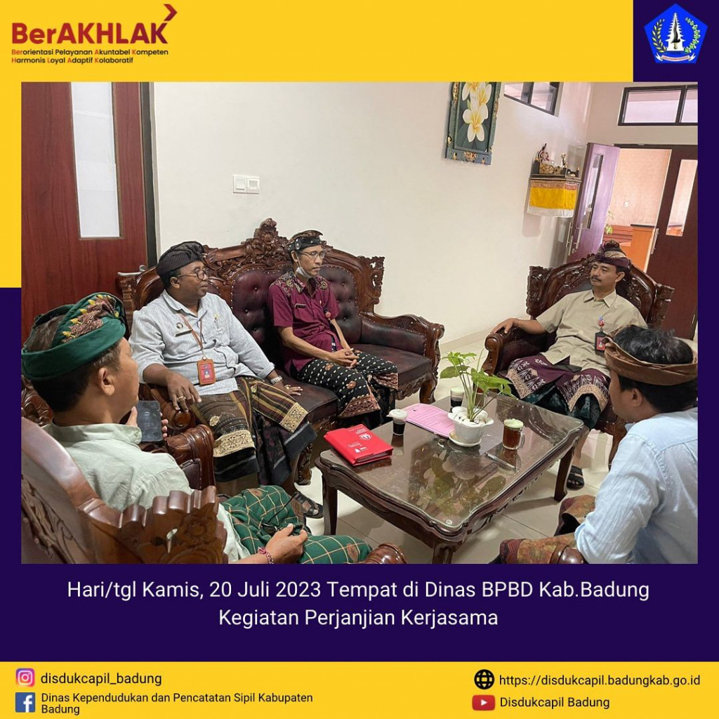 Kegiatan Menindaklanjuti Perjanjian Kerjasama dengan Badan Penanggulangan Bencana Daerah (BPBD) Kab.Badung