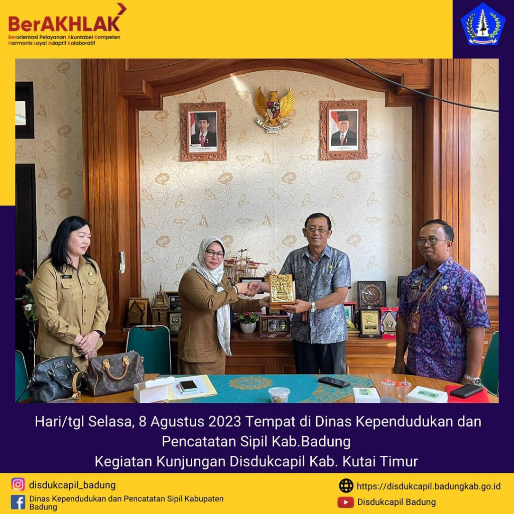 Kegiatan Kunjungan dari Dinas Kependudukan dan Pencatatan Sipil Kab. Kutai Timur