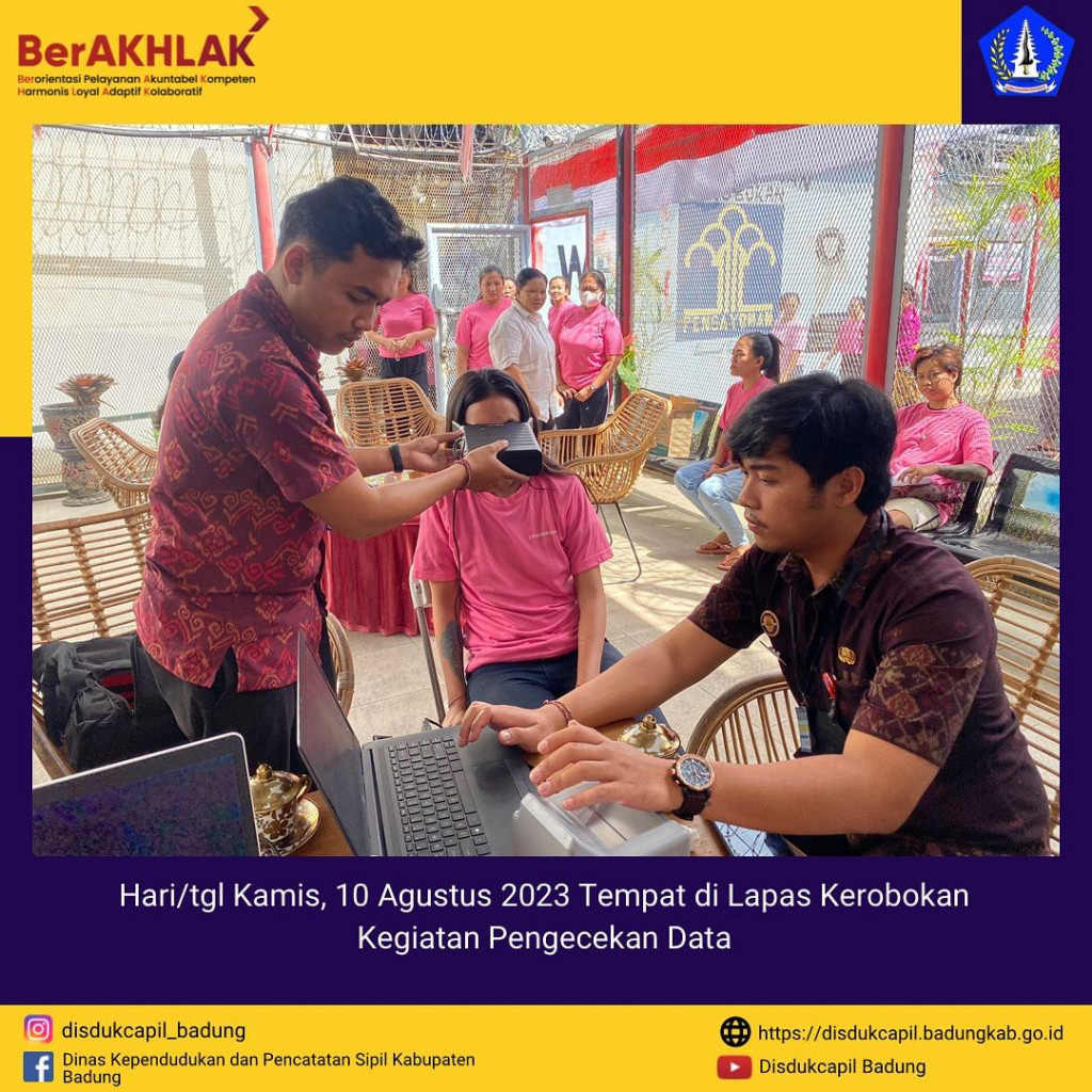 Tim Go Laying Adminduk Melaksanakan Jemput Bola Pengecekan Data di Lapas Kerobokan