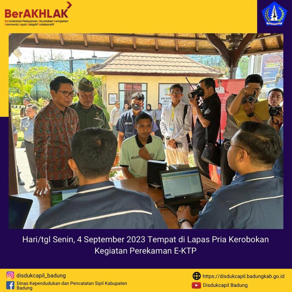 Tim Go Laying Adminduk Melaksanakan Jemput Bola Perekaman E-KTP di Lapas Kerobokan