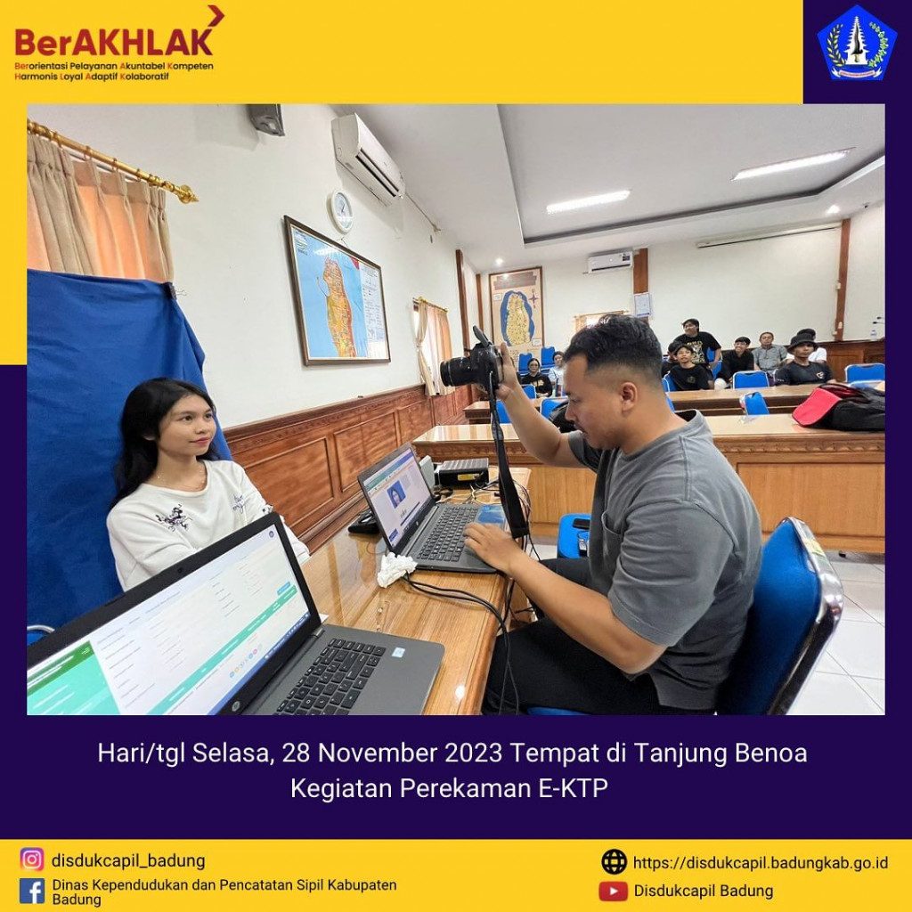 Tim Go Laying Melaksanakan Jemput Bola Perekaman E-KTP di Kelurahan Tanjung Benoa serta Perekaman hari ke-2 di Perumahan Taman Griya Jimbaran