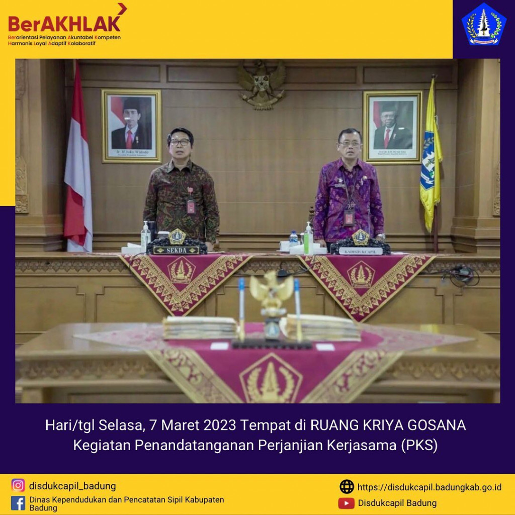 RUANG KRIYA GOSANA Kegiatan Penandatanganan Perjanjian Kerjasama (PKS)