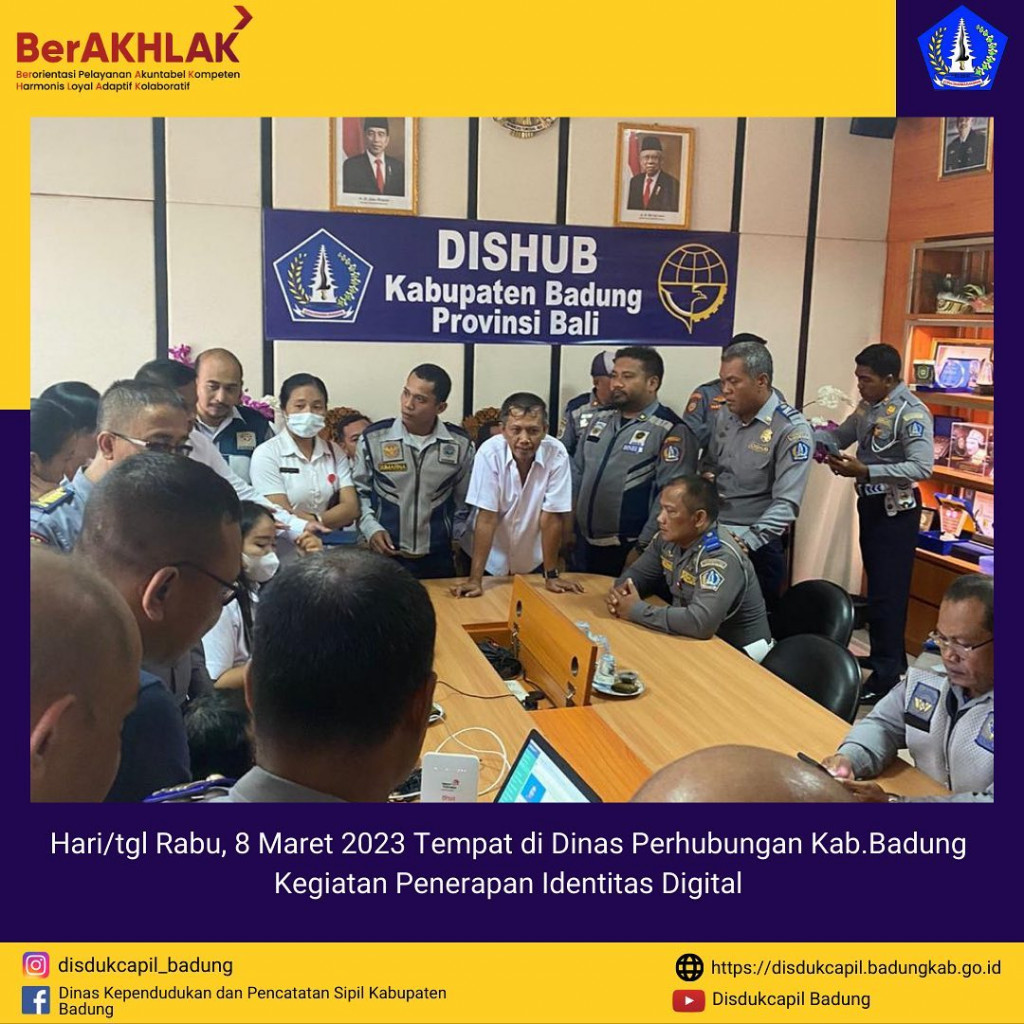 Dinas Perhubungan Kab.Badung Kegiatan Penerapan Identitas Digital