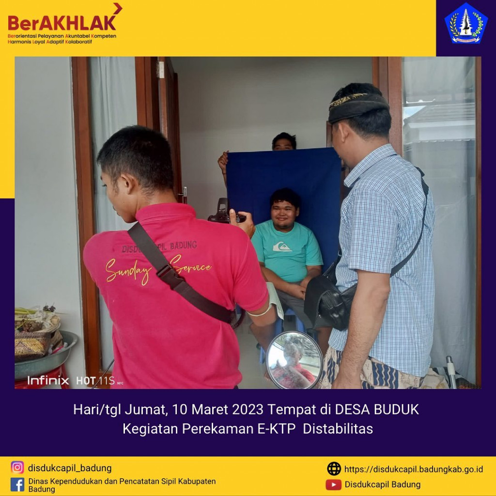 DESA BUDUK Kegiatan Perekaman E-KTP Distabilitas