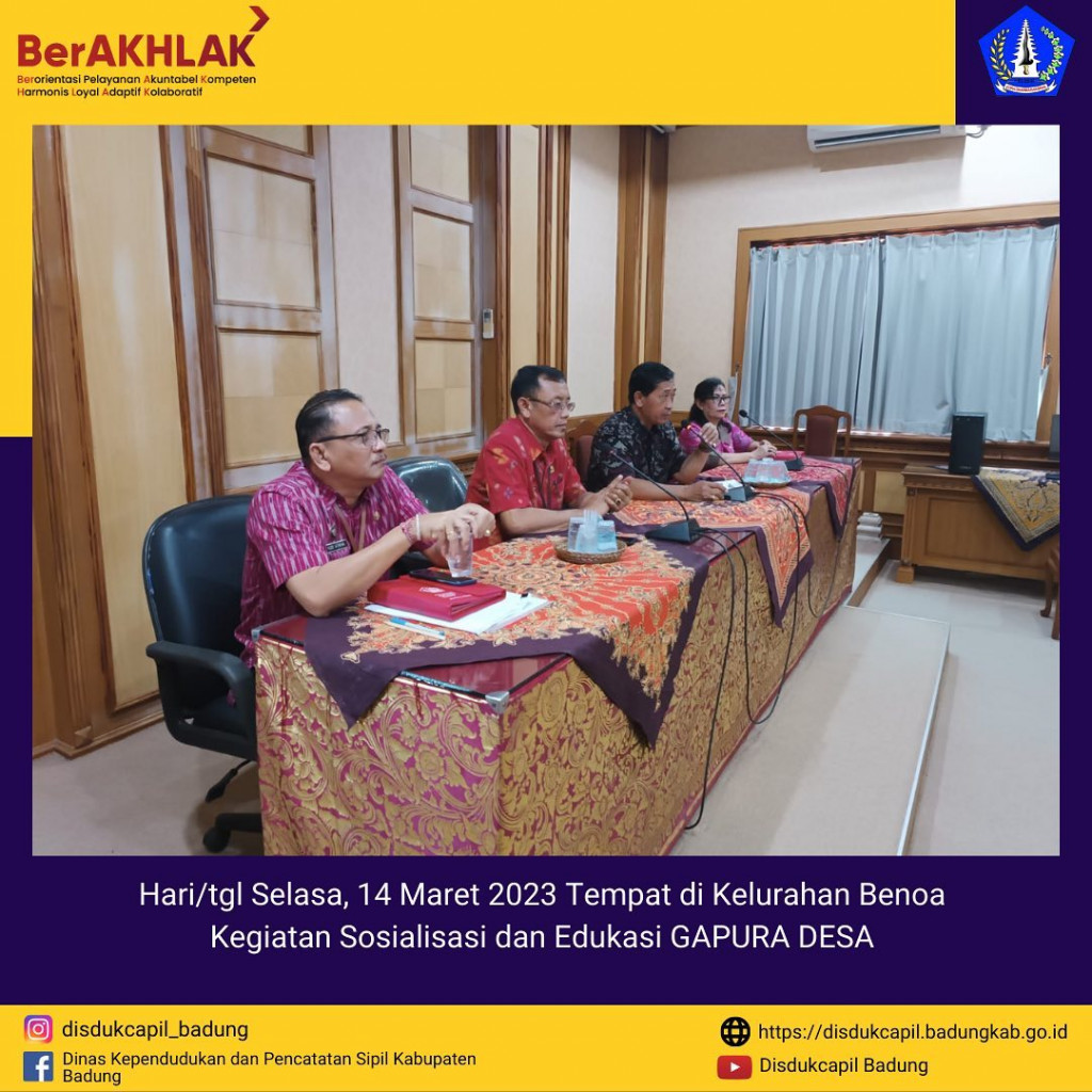 Kegiatan Sosialisasi dan Edukasi GAPURA DESA di Kelurahan Benoa