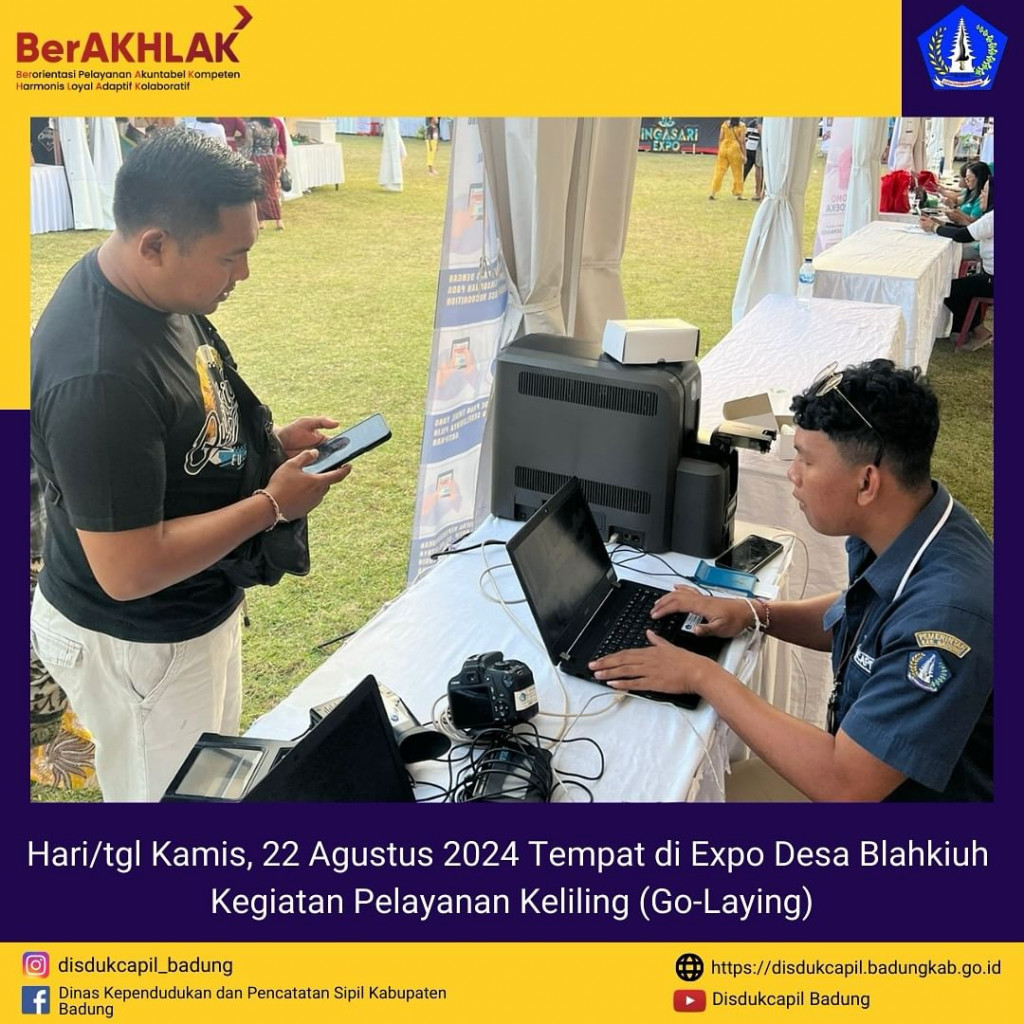 Kamis, 22 Agustus 2024 Kegiatan Pelayanan Keliling (Go-Laying) di Expo Desa Blahkiuh
