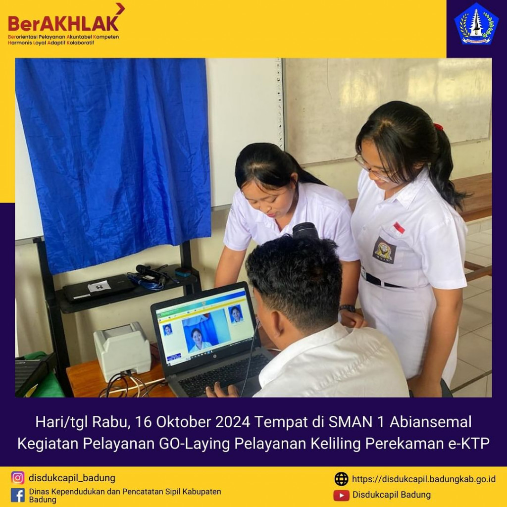 Rabu, 16 Oktober 2024 Kegiatan Pelayanan Go-Laying Pelayanan Keliling Perekaman e-KTP