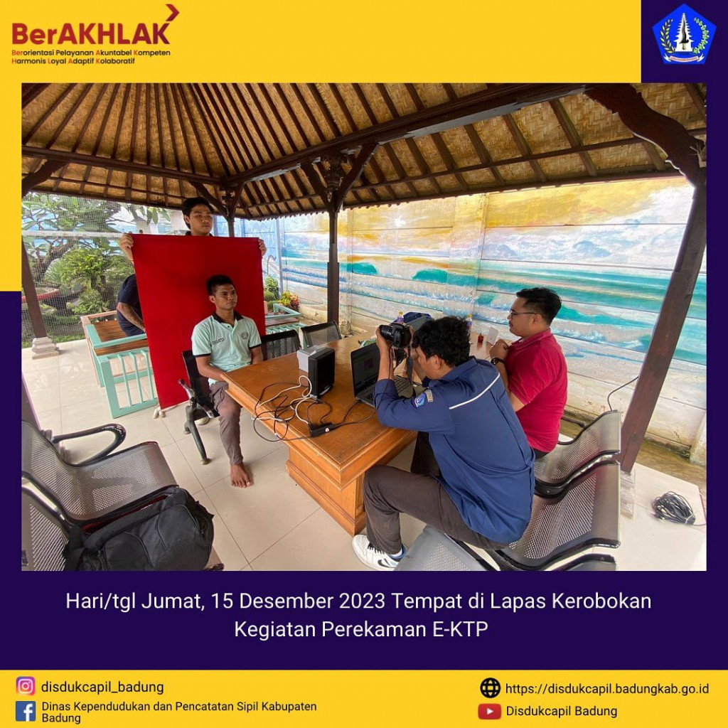 Tim Go Laying Adminduk Melaksanakan Jemput Bola Perekaman E-KTP di Lapas Kerobokan