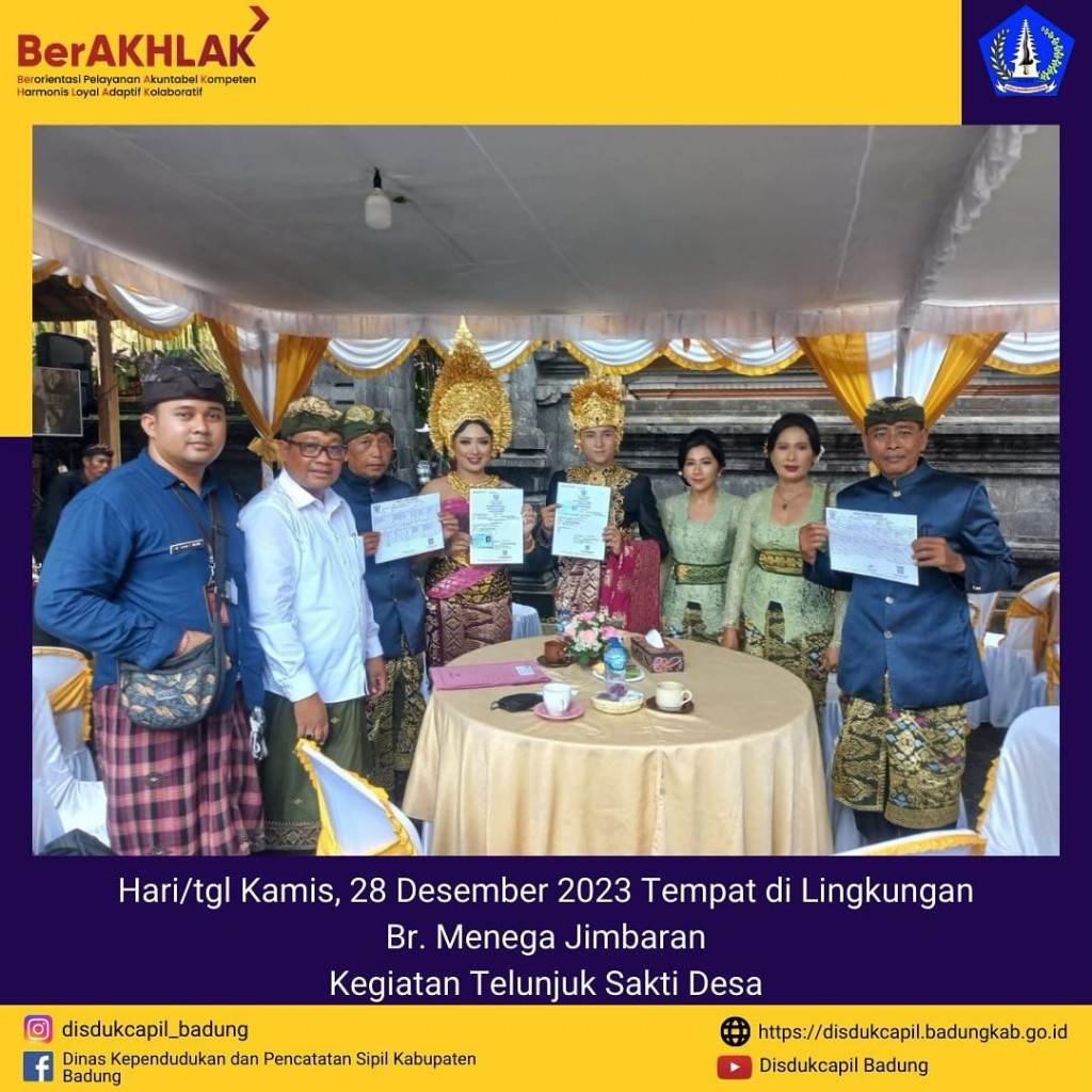 Tim Go Laying Adminduk Melaksanakan Program Telunjuk Sakti Desa di Lingkungan Banjar Menega Jimbaran