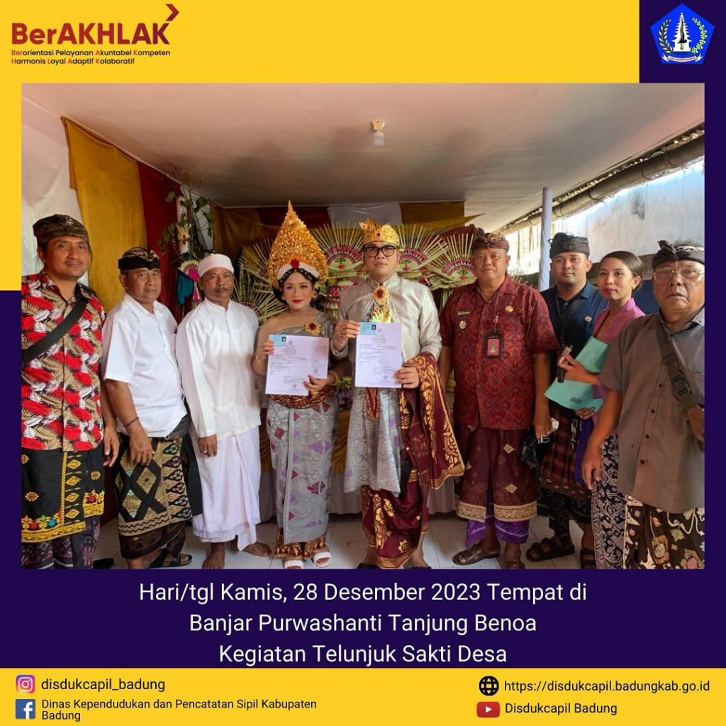 Tim Go Laying Adminduk Melaksanakan Program Telunjuk Sakti Desa di Banjar Purwashanti Tanjung Benoa