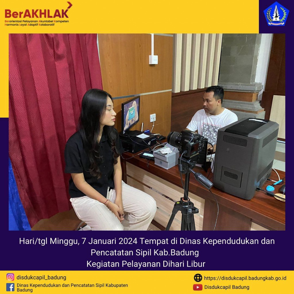 Dinas Kependudukan dan Pencatatan Sipil Kab.Badung Melaksanakan Pelayanan di Hari Libur