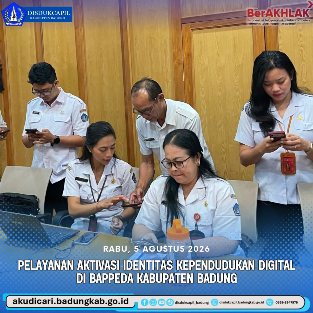 Pada hari Rabu, 5 Agustus 2026, Pelayanan IKD di Dinas Bapenda Badung
